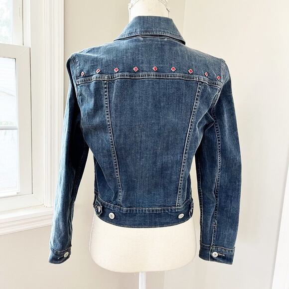 Levi's Red Studded Trucker Denim Jacket - Picture 5 of 8